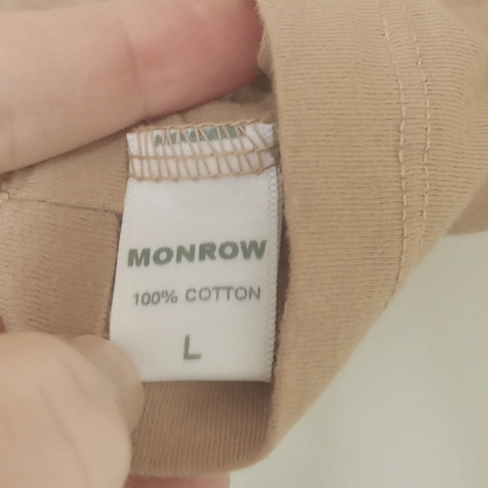*Final Price* NWT Monrow REVOLVE Short Sleeve 50s Vintage T-Shirt in Latte - Picture 7 of 7
